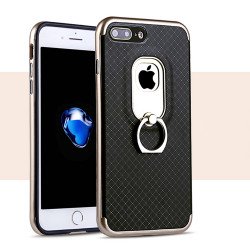 iPhone 7 Plus Aluminum Design Ring Holder Stand Case (Champagne Gold)